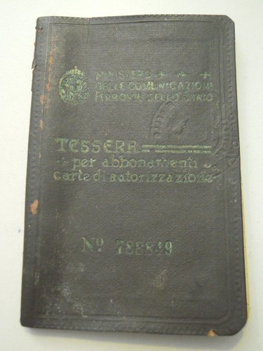 Tessera delle ferrovie - tessera,