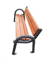 Panca da giardino solida con