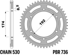 CORONA ERGAL 48 DENTI PER MOTO