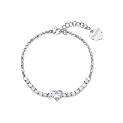 Bracciale donna cuore - bracciale, bianco