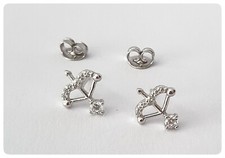 ARCO Y FLECHA PENDIENTES PLATA