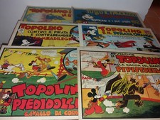 TOPOLINO - LOTTO 6 ALBI MISTI ANASTATICI SPILLATI