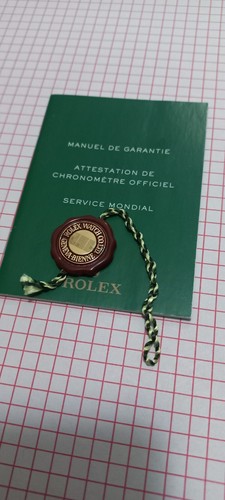 Rolex set corredo booklet