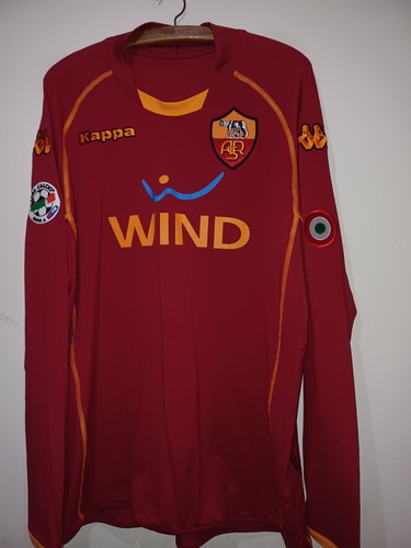 Roma rare match worn shirt - roma,