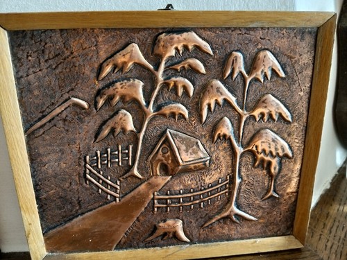 Quadro rame sbalzato vintage - rame,