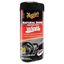 Meguiars Natural Shine Protectant Wipes - 30 Full Size Car Care Wipes Clean ...