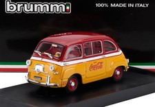 1/43 BRUMM - FIAT | 600D MULTIPLA COCA-COLA OLIMPIADI ROMA 1960 | YELLOW RED WHI