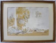 Giancarlo CAZZANIGA (Monza 1930-2013) RICORDI di SPIAGGIA cm 35x50 anno 1967