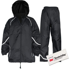Tuta Antipioggia Riflettente Idrorepellente Antivento Set Di Giacca E Pantaloni