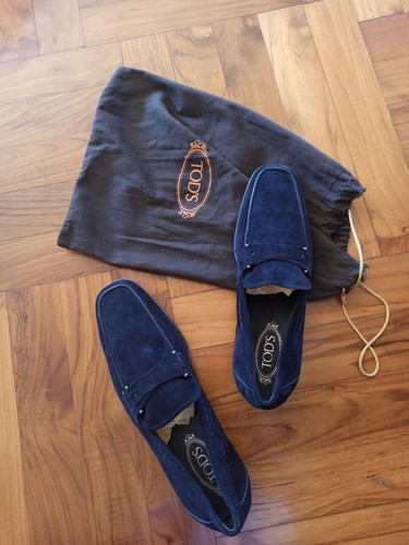 Mocassino tod blue camoscio - tod's,
