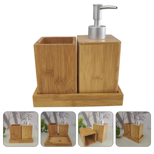 Set accessori bagno bambù - accessori,