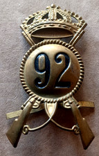 FREGIO MILITARE 92° REGGIMENTO DA COPRICAPO