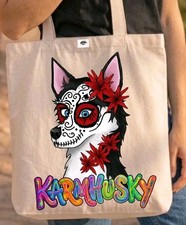 Tote Bag Husky Teschio