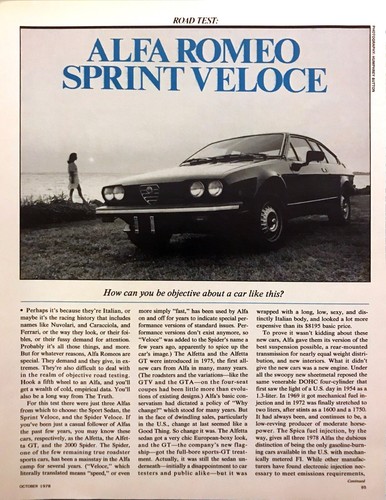 Alfa romeo sprint veloce - romeo,