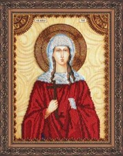 Kit ricamo perline icona santa