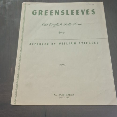 Schirmer greensleeves old - greensleeves,