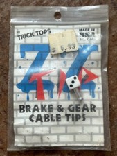 NOS White Trick Top ZZ TIP Brake & Gear DICE CABLE TIP Old School BMX Freestyle