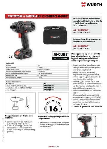 Avvitatore batteria 4 - avvitatore, a