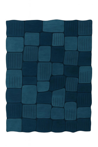 Tappeto moderno patchwork - , blu