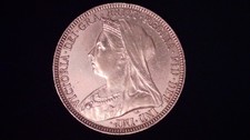 Sterlina oro 1893 Regina Vittoria velata zecca Inghilterra ottime condizioni