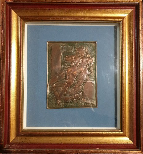 Quadro con lastra rame a - quadro, di