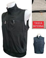 GILET SMANICATO LEGGERO ESTIVO MULTITASCHE CASUAL SPORT ELEGANTE  ZIP INTERA