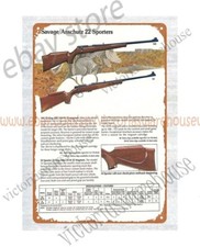 Insegna latta fucile lungo 1975 caccia armi munizioni anschutz 22 sports