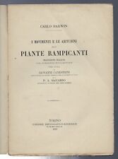 "I movimenti e le abitudini delle piante rampicanti" Carlo Darwin