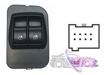 PULSANTIERA ALZACRISTALLI PORTA A/SX 2 INTERRUTTORI 8 PIN FIAT QUBO 08>