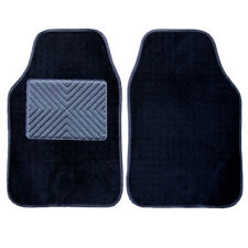 2x Tappetini auto anteriore universali moquette battitacco tappeti 65x42cm grigi