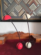Coppia Lampade Da Tavolo Vintage Valenti Luce Anni 70