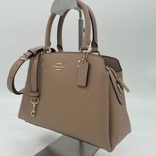 Borsa a tracolla Coach beige borsetta da donna elegante in pelle autentica nuova
