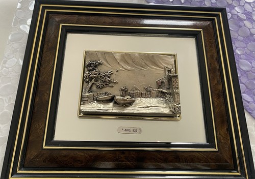 Quadro bassorilievo argento - in,