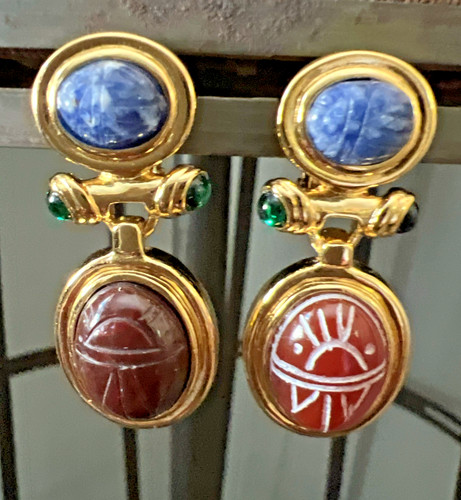 Vintage orecchini cabochon - vintage, orecchini/cabochon