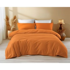 Copritrapunta in Cotone Tinta Unita Arancione Tempo di Dormire - Morbido, Traspi