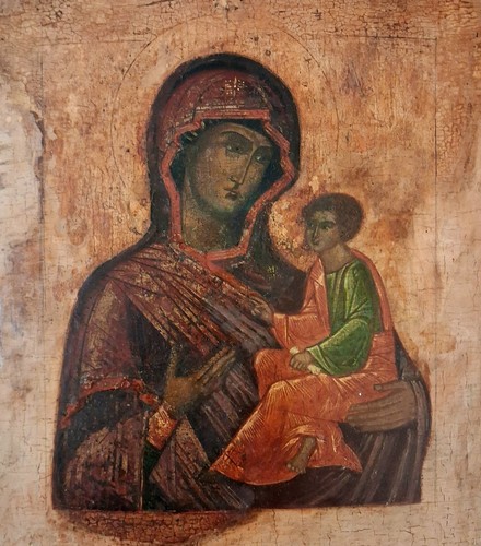 Antica icona russa madonna di - russa,