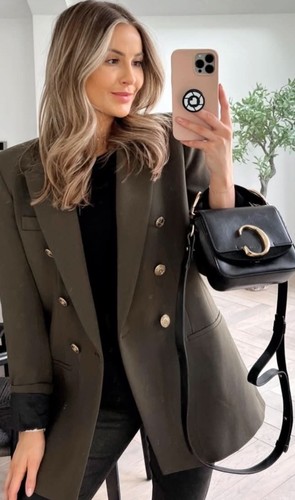 Giacca blazer zara kaki - giacca,