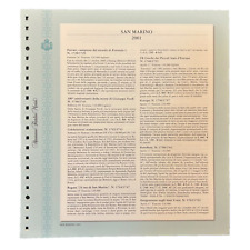 Fogli Album Marini King San Marino 2001 singoli