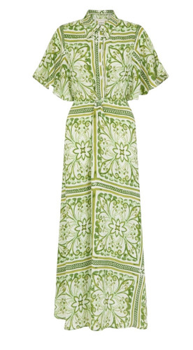 Abito camicia midi verde