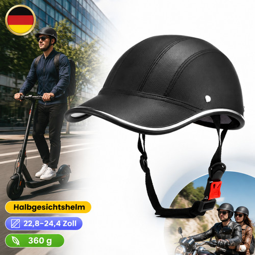 Casco moto mezza - moto, pelle