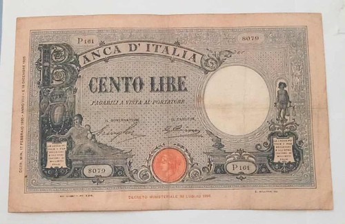 Rara banconota 100 lire - rara,