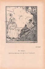 Il cacciatore - Herbet Lehmann - 1925 ~16x24 cm