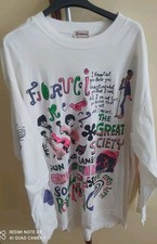 Vintage Fiorucci 90s introvabile Maglia/Shirt Cotone Tg.L Graffiti  Minimi Segni