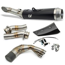 Scarico LeoVince SBK LV RACE Black Edition acciaio inox nero 2/1 catalizzatore
