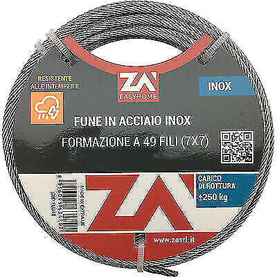 Fune acciaio inox - d.mm, 3