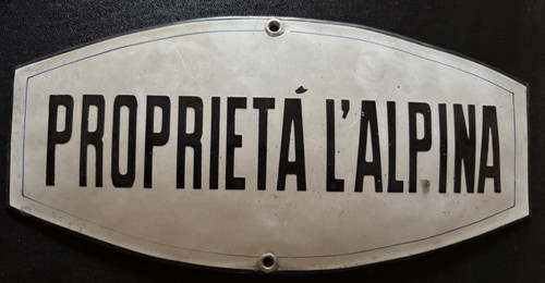 Antica targa smaltata - antica,