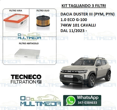 Kit tagliando filtri dacia - kit, 3