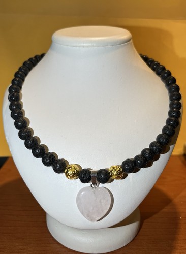 Collana con perle pietra - collana,