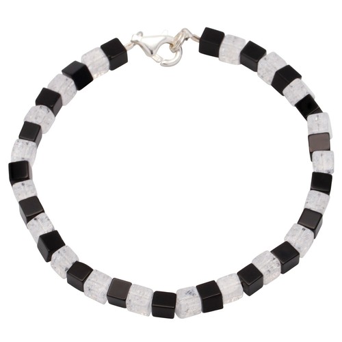 Bracciale onice cristallo - bracciale,