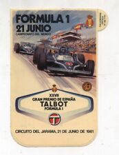 Adesivo SPAIN GRAND PRIX Jarama 1981 Formula 1 LIGIER TALBOT GITANES F1 sticker